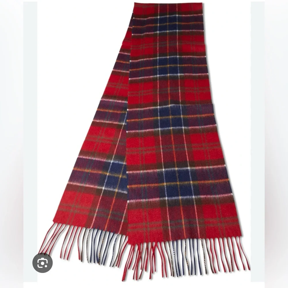 BARBOUR Wool Cashmere Tartan Scarf - Unisex